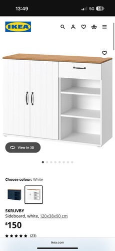 Skruvby white sideboard - white,