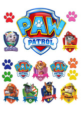 A4 Edible PAW PATROL Premium Icing Sheet  Cupcake Toppers  Cake Toppers