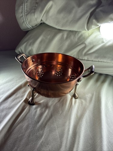 Vintage copper colander - vintage, 6''