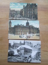 3x Postcard Birmingham _ General Post Office & New St, Council House, multiview