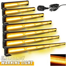 18/23/30/35/48" Led Warning Hazard Flash Strobe Beacon Emergency Light Bar Amber