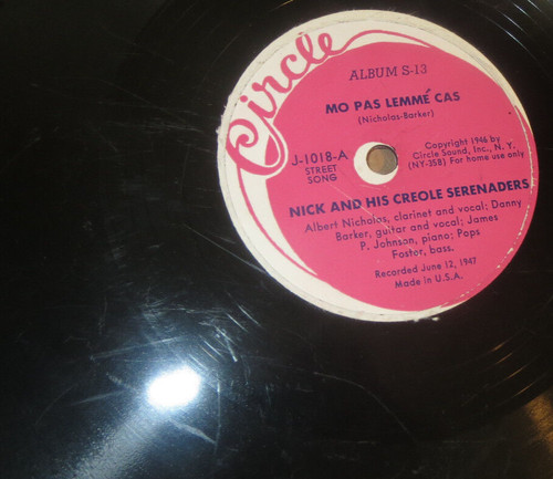 78rpm circle nick - nick, +