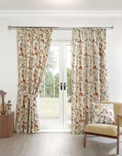 3" Pencil Pleat Curtains Pair Grove Autumn Floral Ready Made By Sundour Multi