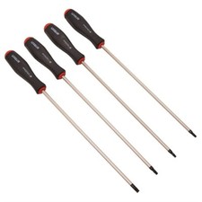 4pc LONG REACH 250mm LENGTH TORX SCREWDRIVER SET MAGNETIC T15 T20 T25 T30 L0528