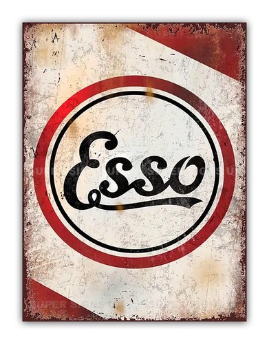 Vintage distressed esso style - vintage,