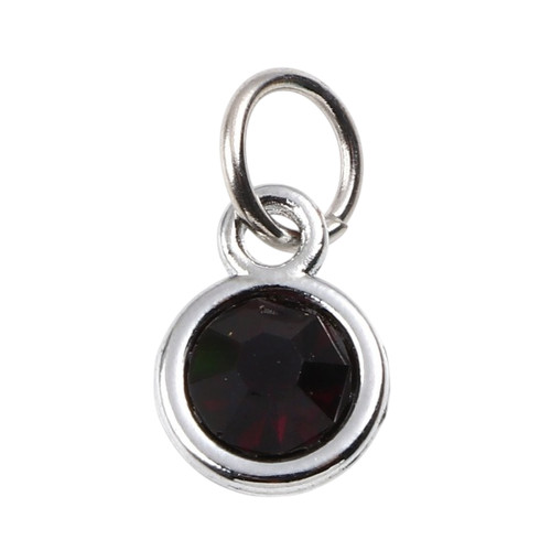 Birthstone charms x5 round - x5,
