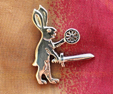 Medieval Badge Rabbit Knight, 13th Century Jewelry, Pilgrim Badge, Ren Faire Pin
