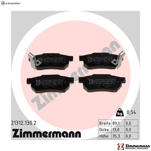 Brake pad set disc - disc,