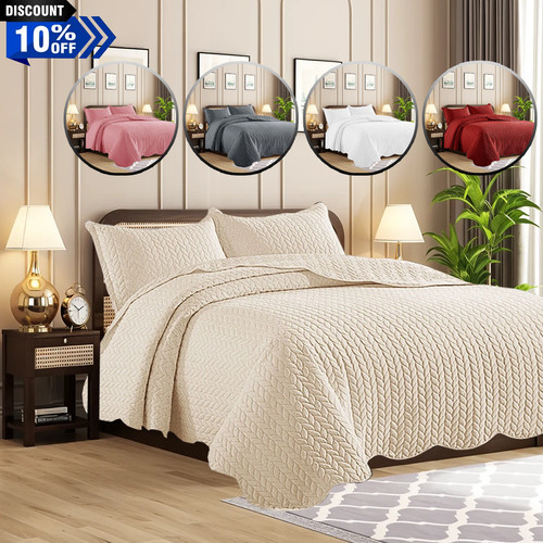 Piece quilted bedspread - quilted,