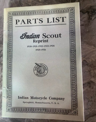 Indian scout parts list 1920 - indian,