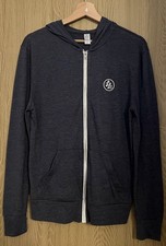 Ladies Alternative Apparel Uk S Blue/Grey Long Sleeve Thin-layered Zipped Hoodie