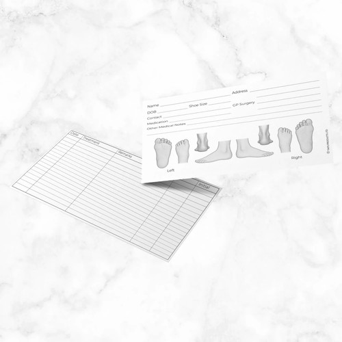 Chiropody patient record cards - chiropody,