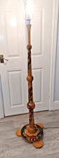 STUNNING CHINOISERIE STANDARD FLOOR LAMP ORIENTAL HAND PAINTED / WORKING TESTED