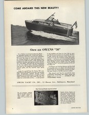 1952 PAPER AD 30' Owens Motor