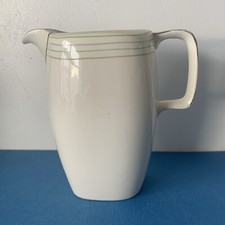 Vintage 1950s Midwinter Stylecraft Milk Jug 13cm Tall Green Grey Silver