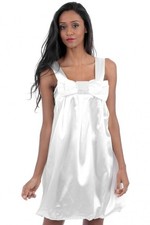 New White Satin Style & Silver