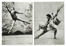 2 Russian Postcards of Performance of the Ballet Sleeping Beauty & Giselle 1970