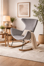 Grey Velvet Egg Rocker