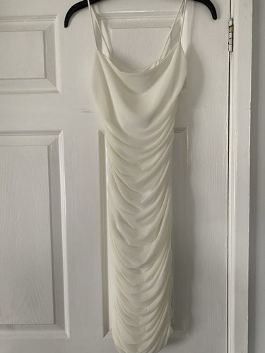 Polly white ruched cowl - polly,