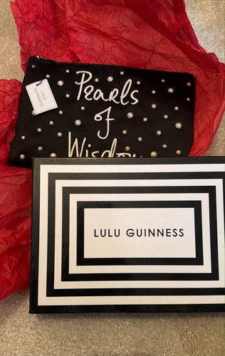 Lulu guinness black clutch bag - guinness,