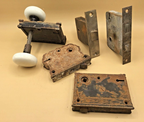 Lot antique mortise - mortise, locks