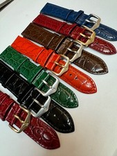 Hirsch crocograin watch strap.9mm to 22mm 8 colours.RRP £28.95