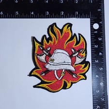 German Fire Helmet and Pulaski Patch. Great Condition!