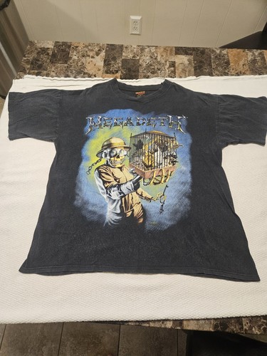 Vintage black megadeth - xl,
