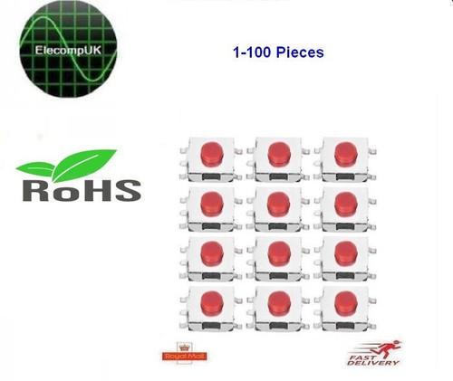 6x6x3 1mm smd - 6x6x3.1mm, red