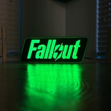 Fallout Logo LED Lightbox | 3D Printed PLA | Handmade Gaming Decor | Unique Gift