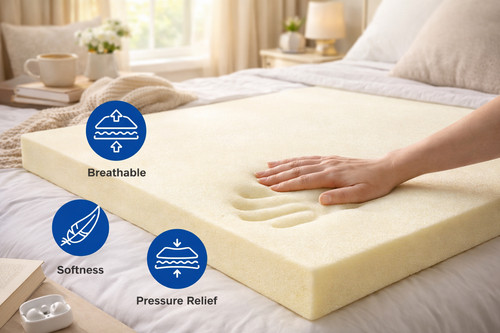Memory foam mattress topper - foam,