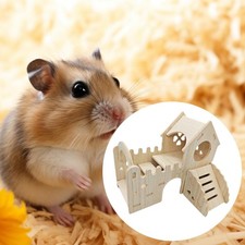 Wooden Hamster House Maze Rat Playground Small Pets Activity Toy Hut Habitat