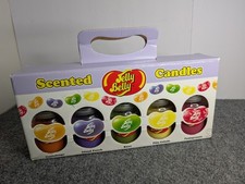 5 - 4oz Jelly Belly Scented Candles Discontinued Kiwi Cantaloupe Pomegranate