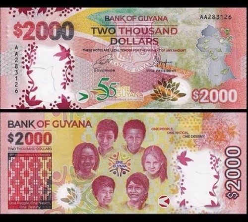 2022 guyana 2000 dollars - p-42,