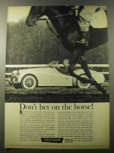 1960 triumph car - tr-3, ad