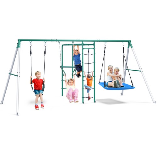 Large metal swing sets - large,