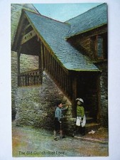 Cornwall LOOE The Old Guildhall & BOY WITH LUGWORM SPADE c1905 Postcard