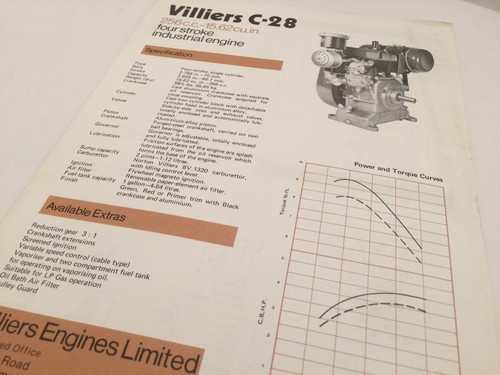 Villiers engine original - villiers, c-28