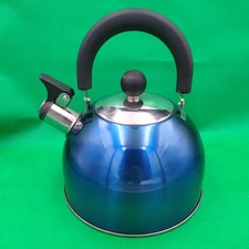 Camping Kettle Blue Compact 1.6L With Folding Handle Caravan Motorhome Boat