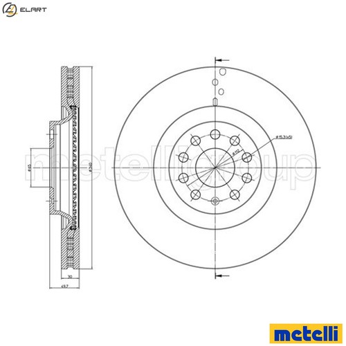 Brake disc 1243c for - disc, 23-1243c
