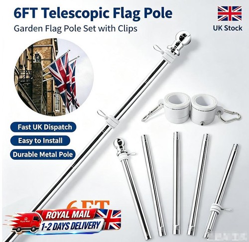 6ft adjustable flag - flag, pole
