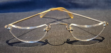 VINTAGE ALGHA 20 GOLD FILLED HALF MOON READING GLASSES
