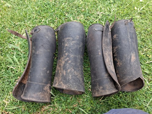 Vintage leather gaiters - 4, x