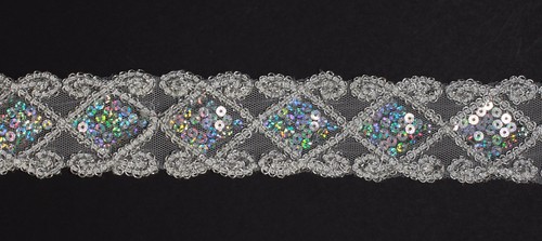 Hologram sequins lace applique - sequins,