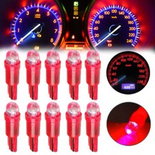 10X T5 12V Red LED Car Auto Wedge Dashboard Auto Car Dashgauge Light Bulbs Lamp