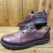 *Read* Clarks Rushway Lace Goretex Brown Leather Waterproof Shoes Mens UK 7 EU41