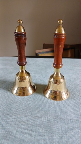 Brass hand bells vintage - bells, x