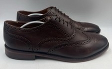 Clarks Mens Dark Tan Oxford Leather Shoes UK 10.5 - New