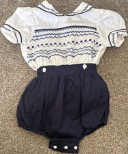 Smocked shorts set - shorts, white