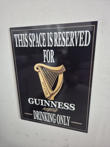 Guinness metal tin - metal, wall